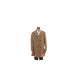 Boglioli Mens Casentino Moss Textured Wool Polyester‎ Double Breasted Coat SZ 54
